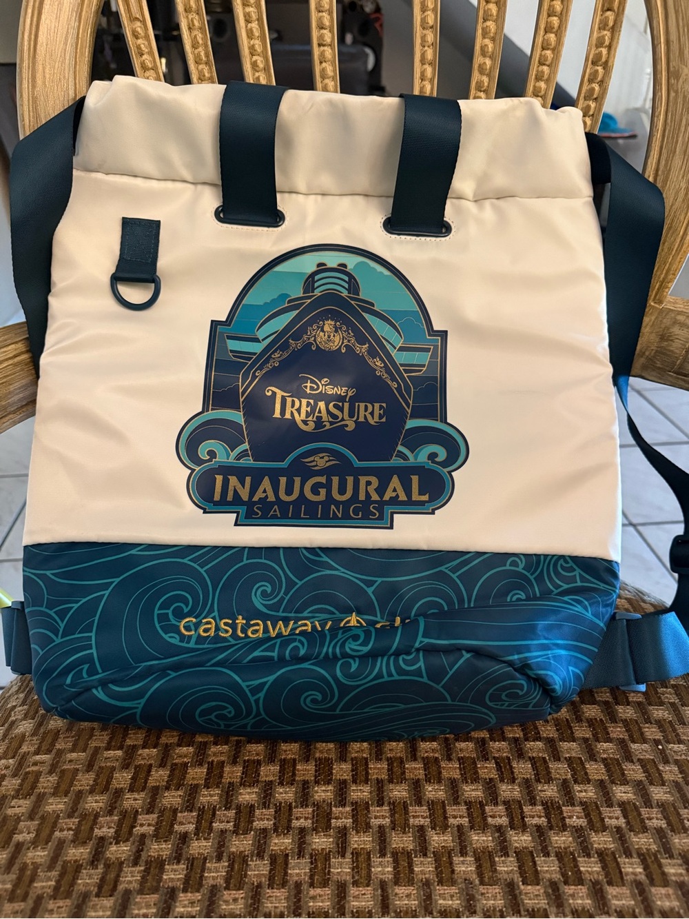 Disney Cruise Line Treasure Inaugural Sailing Castaway Club Bag Backpack